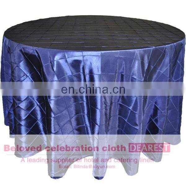 Taffeta pintuck table cloth for wedding/meeting/banquet