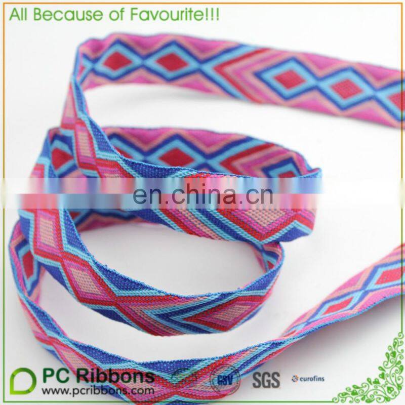 2.5cm custom woven jacquard embroidered ribbons