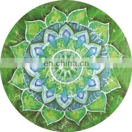Top quality round suede natural rubber yoga mat
