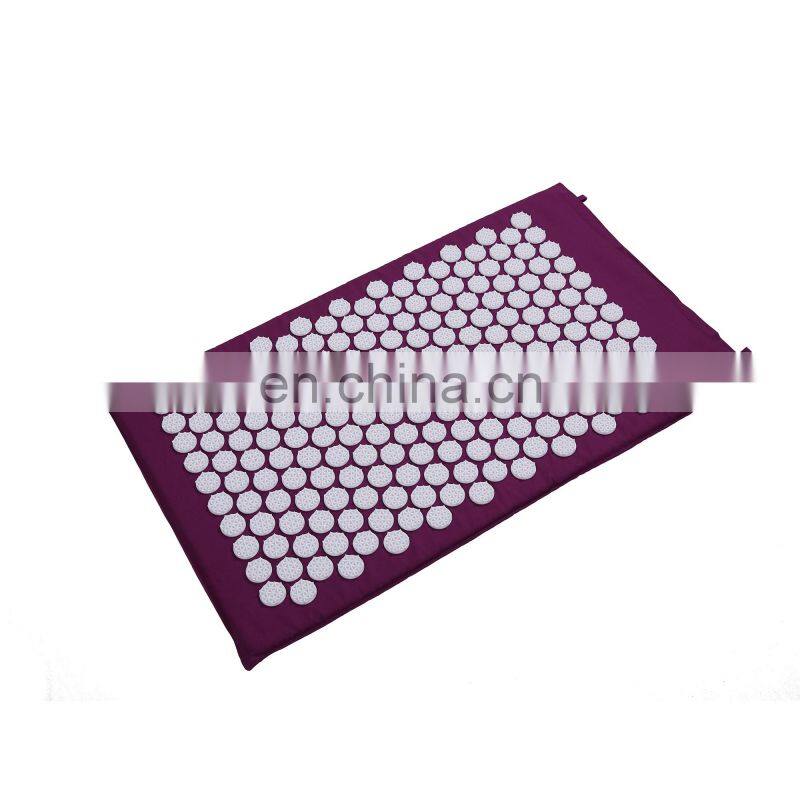 High Quality Natural Linen Sponge Filler Plastic Spike Cheap Acupressure Mat and Pillow set