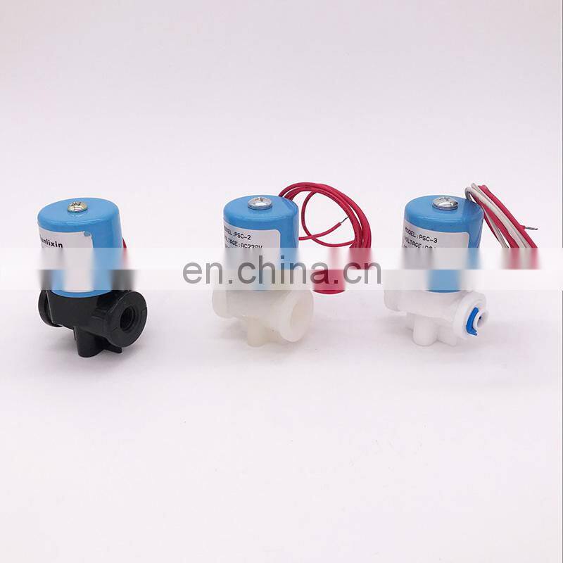 SLC-1/PSC-2/PSC-3 2 way water dispenser solenoid valve plastic G1/8",G1/4",1/4 inch normal close for water purifier RO machine