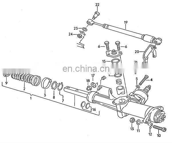 Rack and pinion steering gear for AUDI 341020AJA