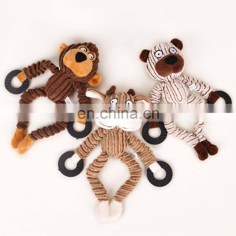 Pet plush educational Bite-resistant molar vocal dog toy Clean teeth odor-absorbing animal modeling toy