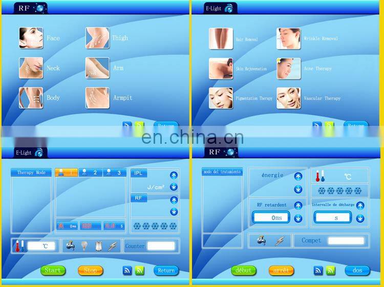 High-Tech Multifunction IPL/Elight RF Skin Tightening Hair Removal Beauty Machine