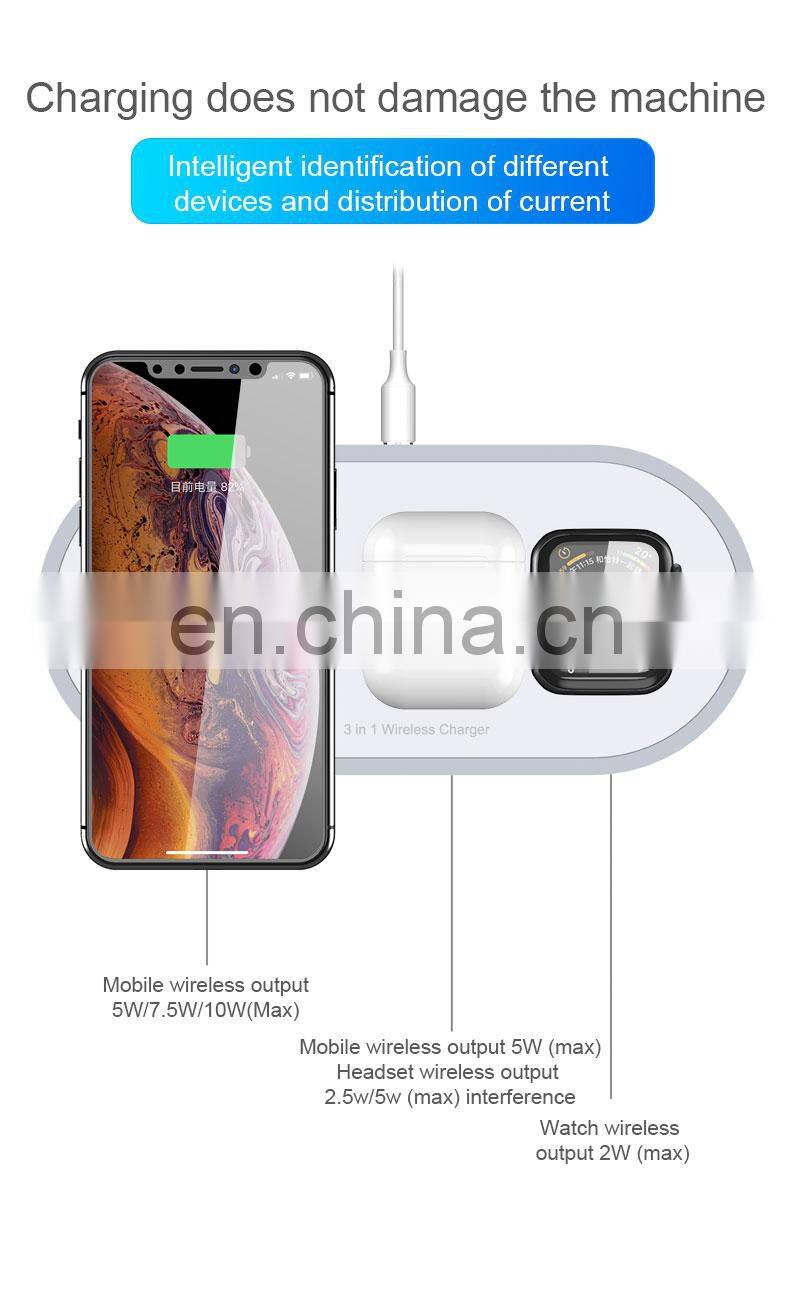 IBD 2019 Hot sale fast charging wireless charger 2 in 1 cable watch charger for iwatch charger for Apple watch for iPhone