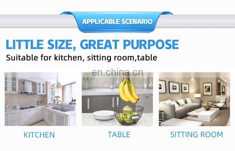 China factory Creative Countertop Kitchen Storage 2 tier Hanging Metal Iron Wire Fruit Bowl Basket