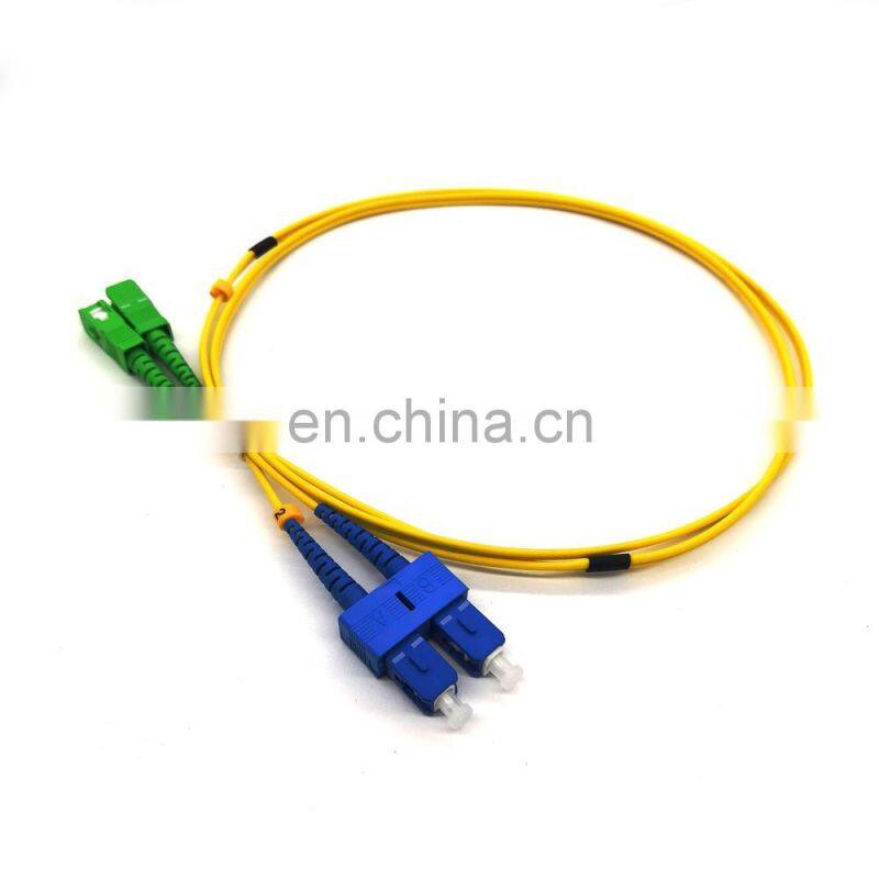 ftth 15meter dx st-st Duplex single mode G652D 2mm fcupc-fcupc fiber optic patch cord