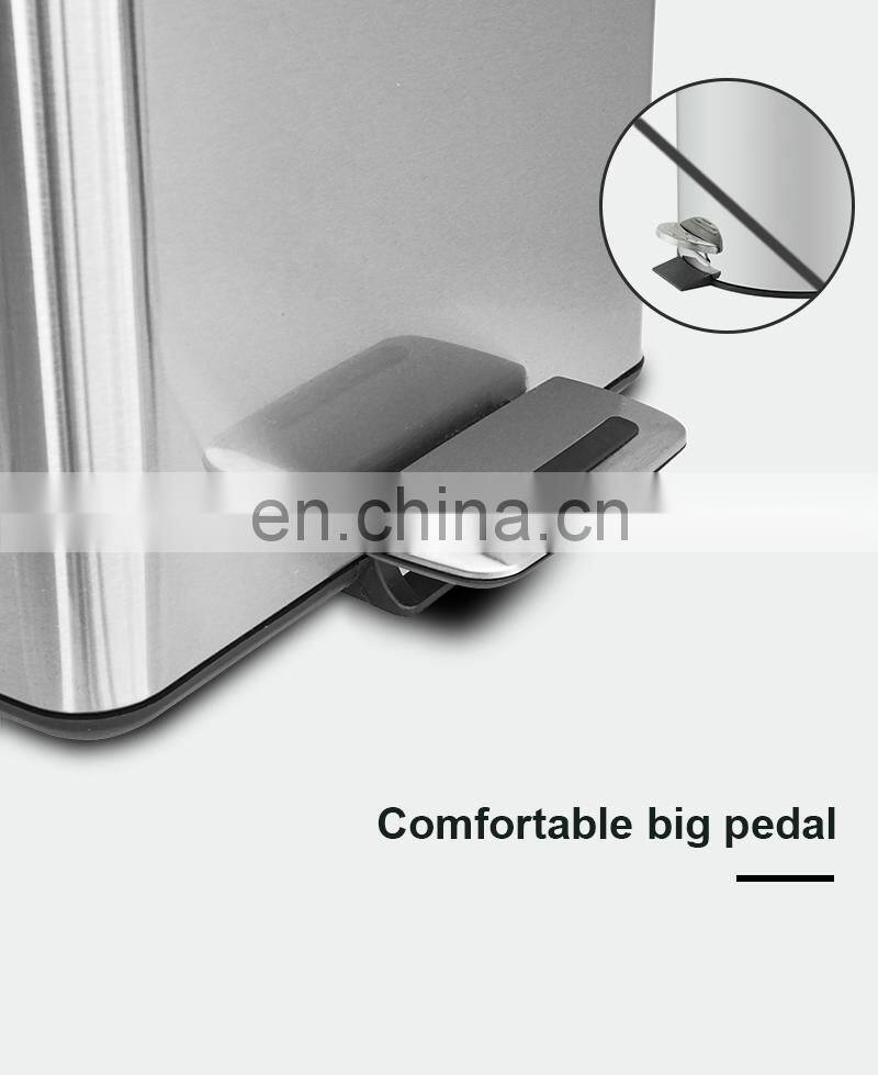 New Household kitchen 20L 30L stainless steel pedal trash can pedal