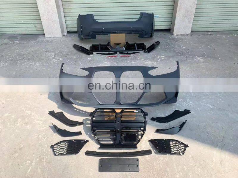 Runde PP Material For 20-In BMW 4Series G22 G23 G26 M4 Style Body kit Front Bumper Rear Bumper Front Lip Rear Lip Grille Exhaust