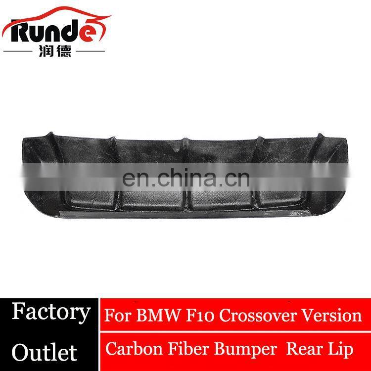 Runde Car Parts For BMW 5 Series F10 F18 Crossover Version Carbon Fiber Material Car Rear Bumper Lip