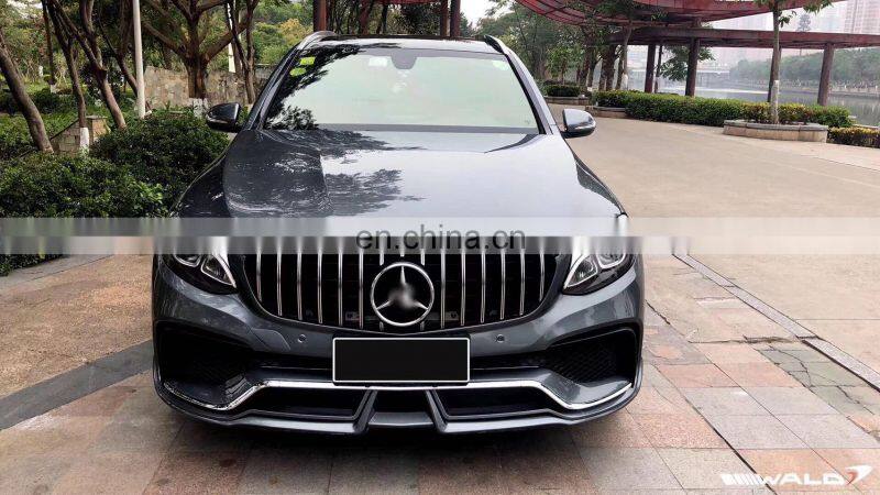 Runde PP Material WALD Style Bodykit Front Rear Bumper Upgrade GLC 43 63AMG For Mercedes-Benz X253 GLC200 GLC260 GLC300 bodykit