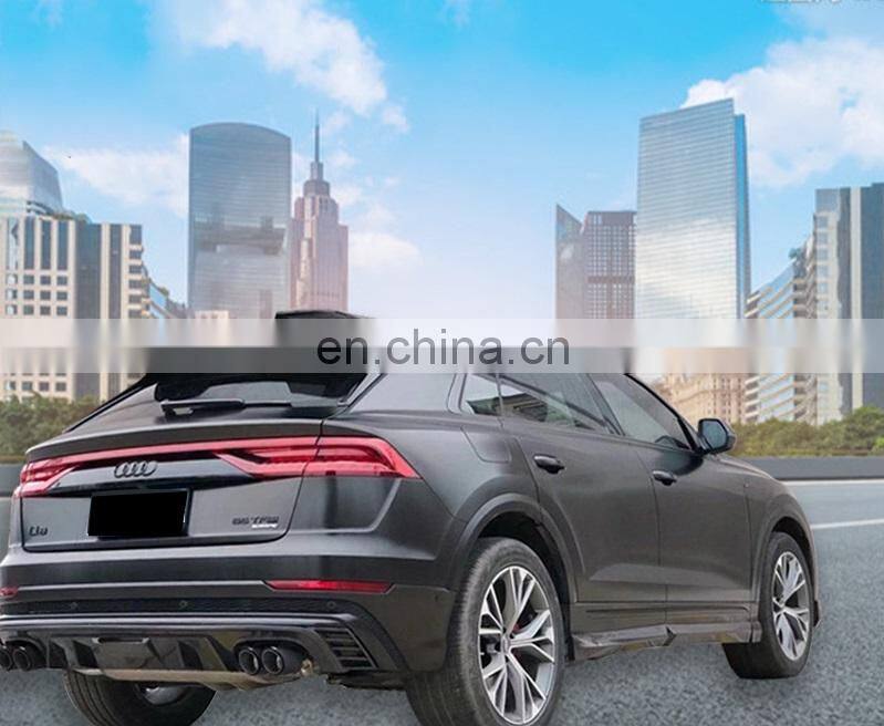 Runde Car Modification For 2021 Audi Q8 upgraded Carbon Fiber Sports Style Body Kit Front Lip Rear Lip Side Skirt Tail Spoiler