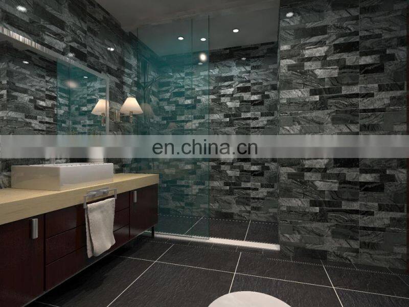 thin real black marble stone veneer wall cladding blocks panels finish