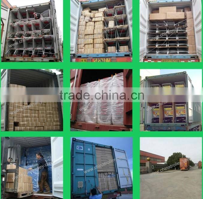 Europe Style 180L Supermarket shopping cart trolley foldable shopping trolley wheel