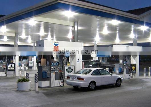 Prefab ball joint large span space frame gas station canopy