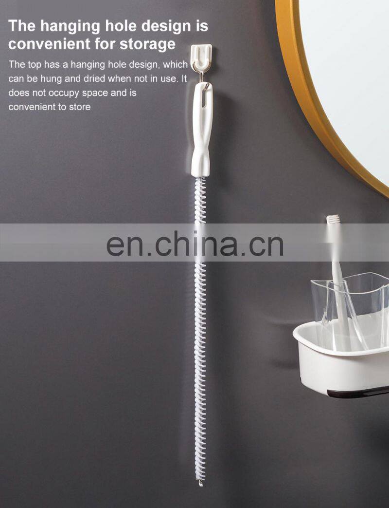 Pipe Dredging Brush Bathroom Hair Sewer Sink Cleaning Brush Drain Cleaner Flexible Cleaner Clog Plug Hole Remover Tool