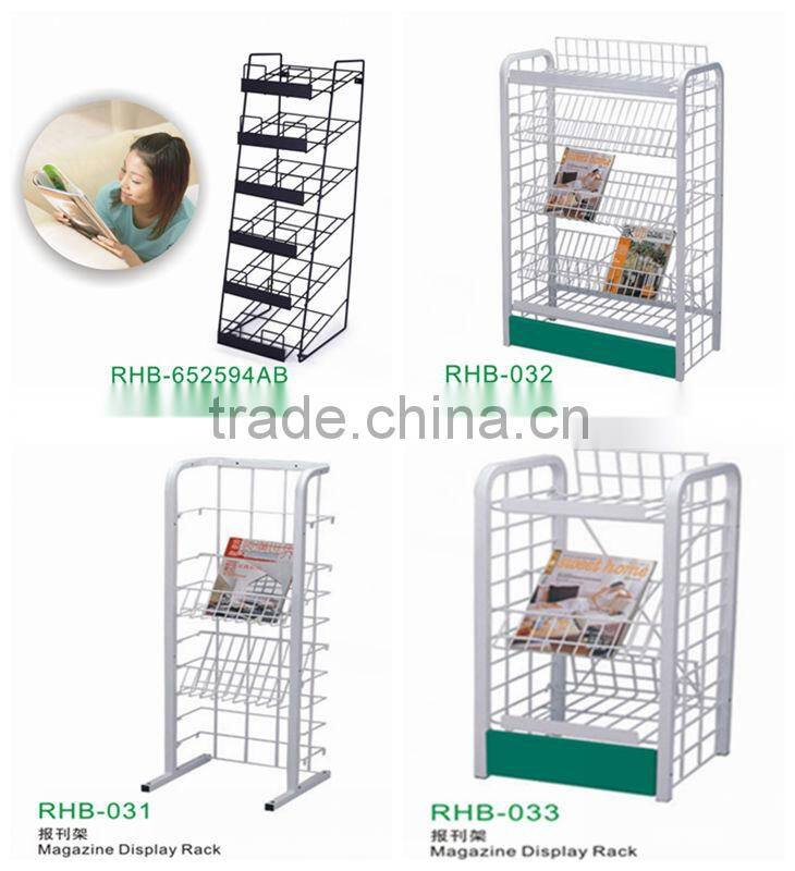 Rolling library newspaper rack