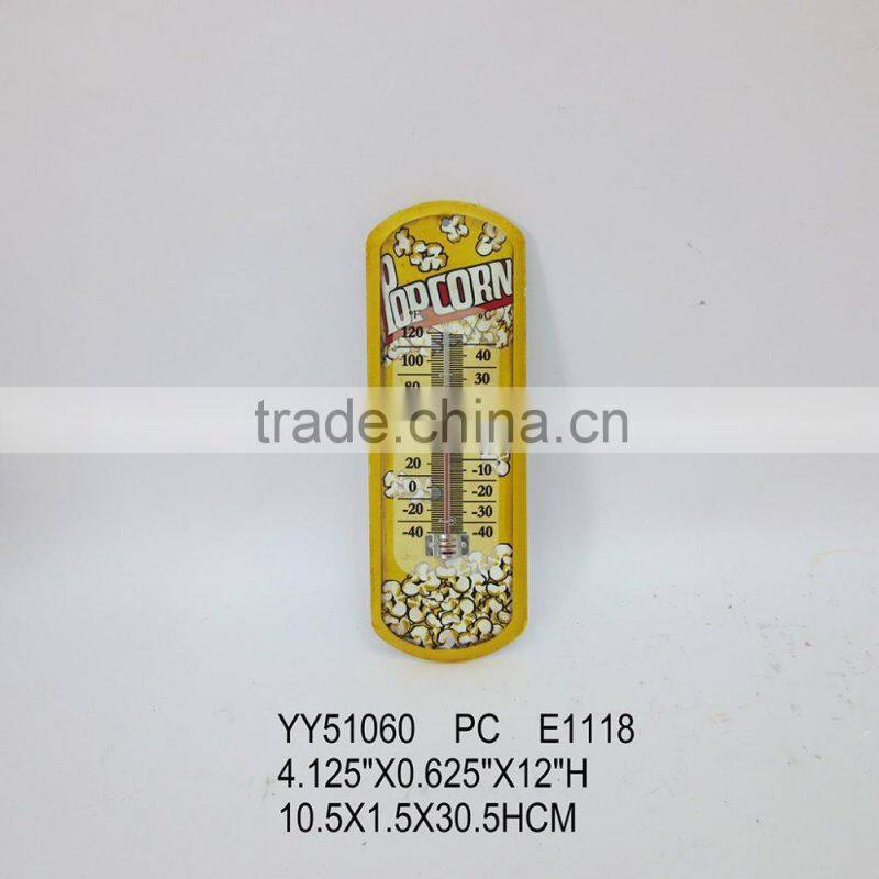 Rustic metal thermometer for wall, cheap tin thermomether