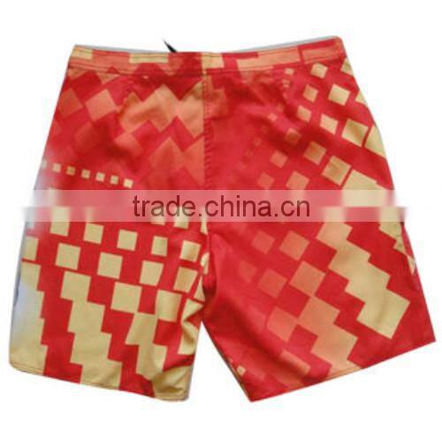 New men's surfing plaid swim trunks
