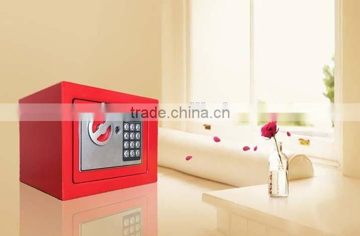 Red Mini Safes Box Key Operated Home Security Money/Cash Safes