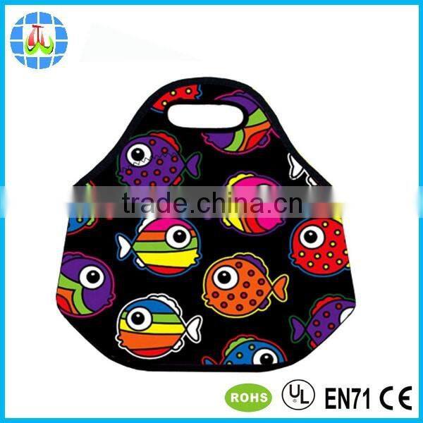 fashion neoprene tote insulated lunch carrier for kids snacks