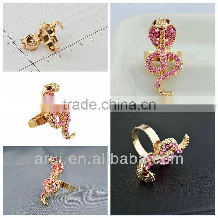 fashion jewelry rings rhinestone nepal snake finger ring china manufacturer