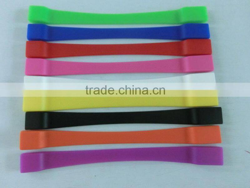 High quanlity print logo cheap custom silicone bracelet usb flash drive