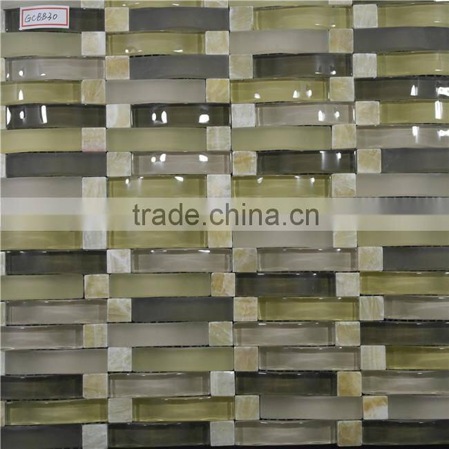 thickness 8mm glass mosaic tile
