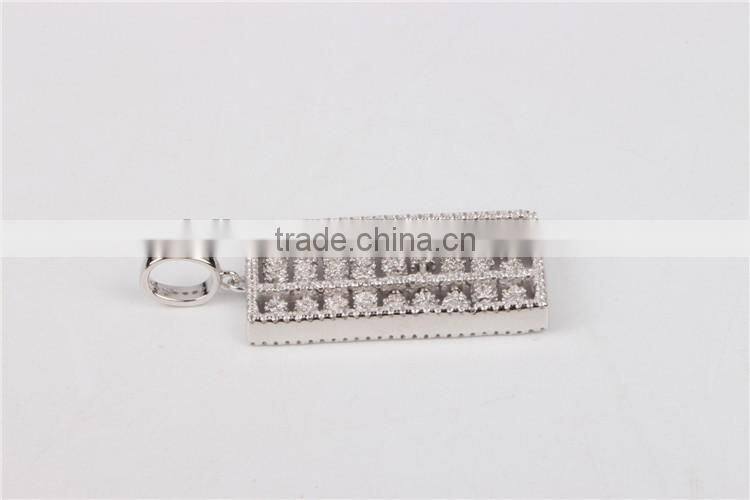 Newest working mens hip hop abacus pendant jewelry silver 10k gold plating