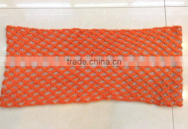 Fashion Double Color Gridding Lady Knitted Mohair Scarf