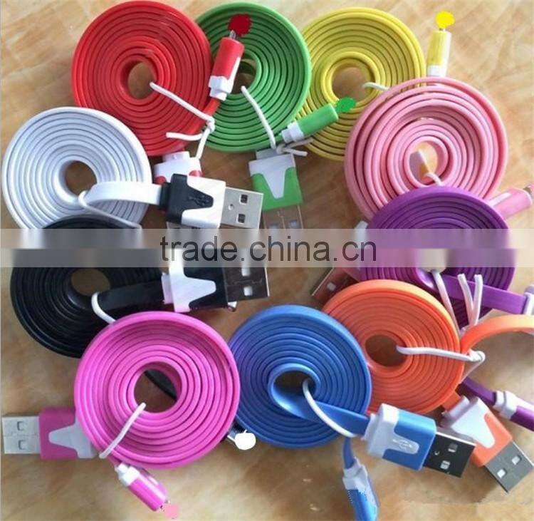 Slim Flat Electric Data Connector Micro USB Cable