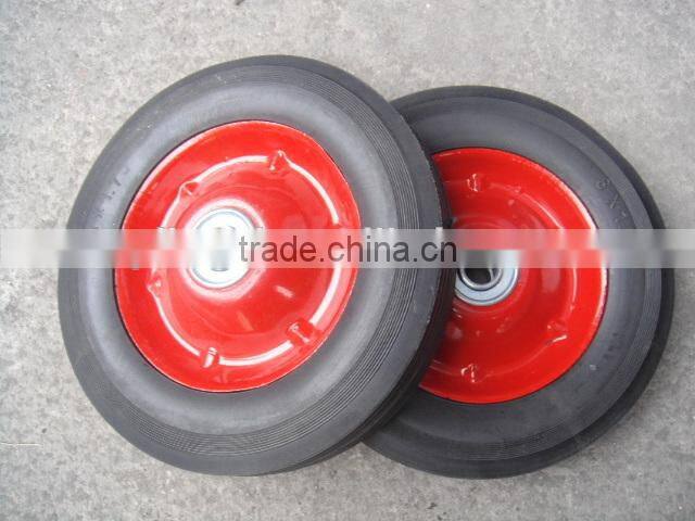 plastic hub semi pneumatic rubber wheel 10x2.75 lawn mower semi pneumatic wheel