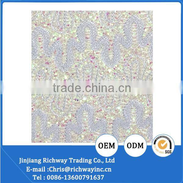 fashion glitter chiffon embroidery fabric