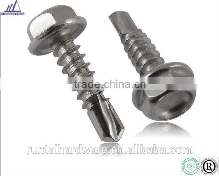 Stainless steel hex head cutting thread machine screw