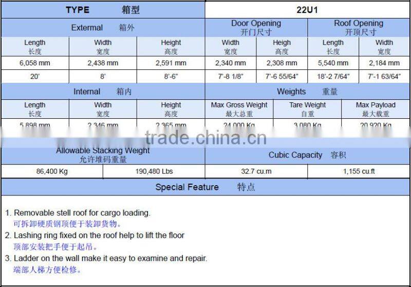 20ft Half Height Mineral Container