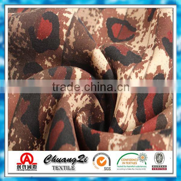 woven 100% rayon voil ladies garments leopard print fabric