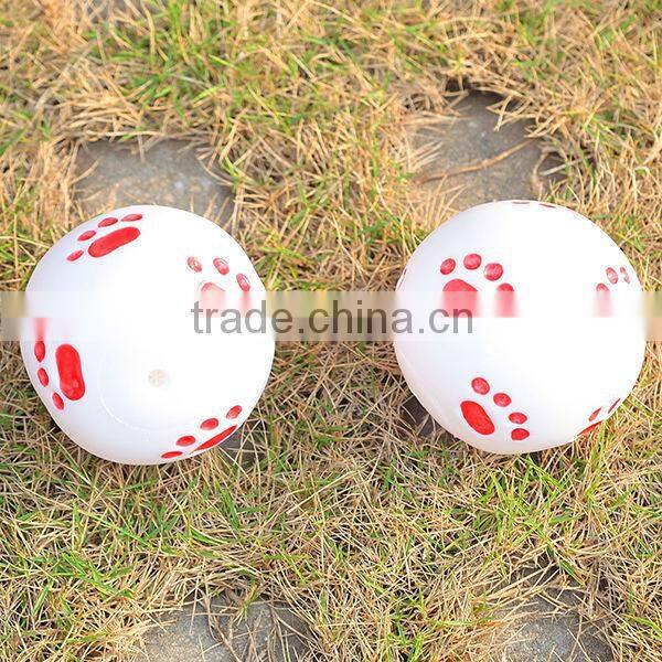 2014 new design soft squeakers dog toy teeth ball