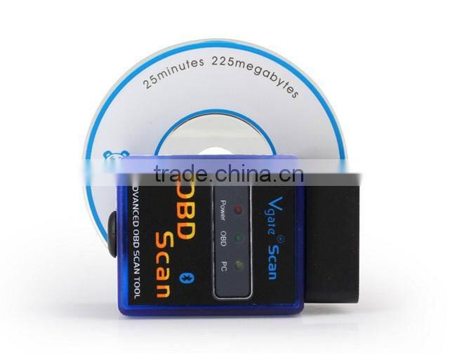 ELM327 Vgate Scan Advanced OBD2 Bluetooth Scan Tool(Support Android and Symbian) V2.1 Mini Bluetooth ELM 327 OBDII OBD-II