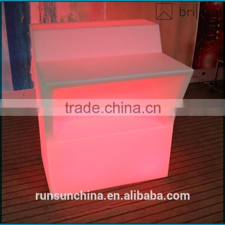 308# hot sale LED Bar Furniture illuminated LED middle straight bar counter design