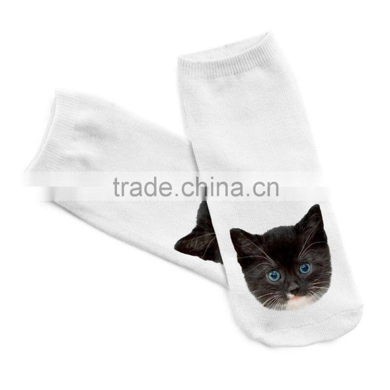 taobao ankle socks animals 3d digital full print colorful socks manufacturers
