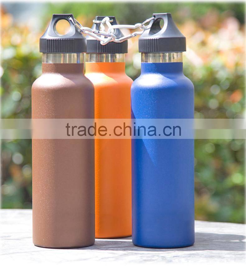Outdoor travel sport 600ml vacuum double wall stainless steel water bottle