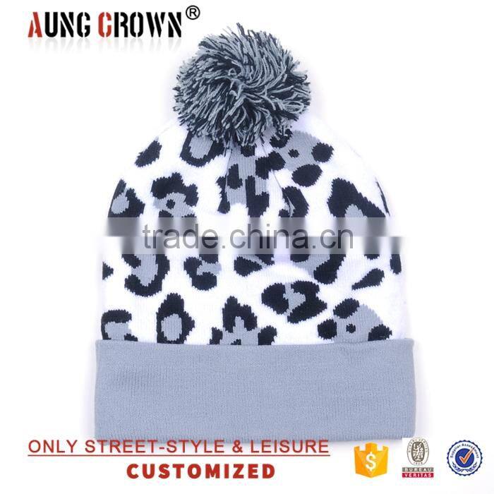 embroidered 100% acrylic beanie hat wholesale