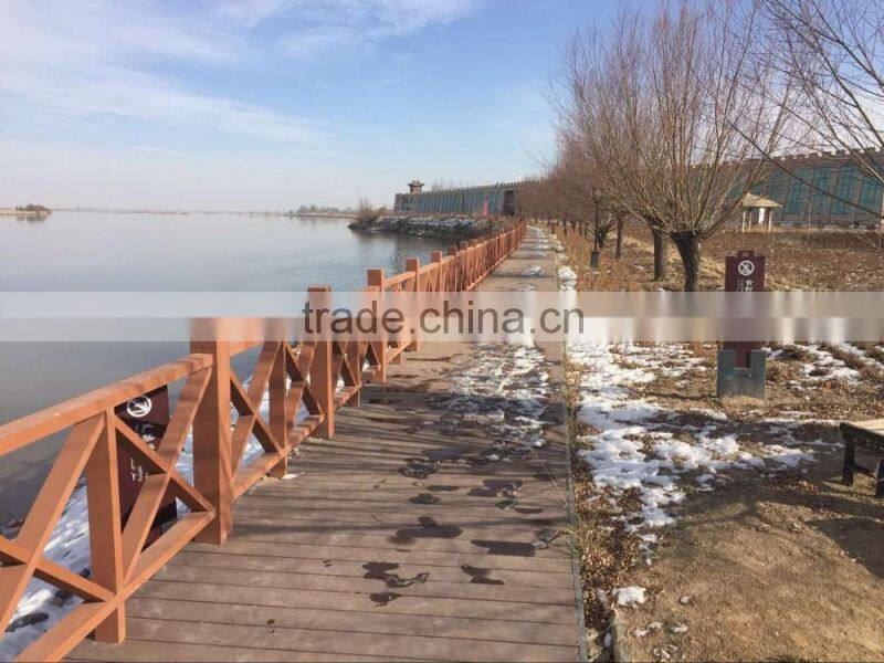 Composite sheet material for outdoor public landscape construction fencing and handrailing