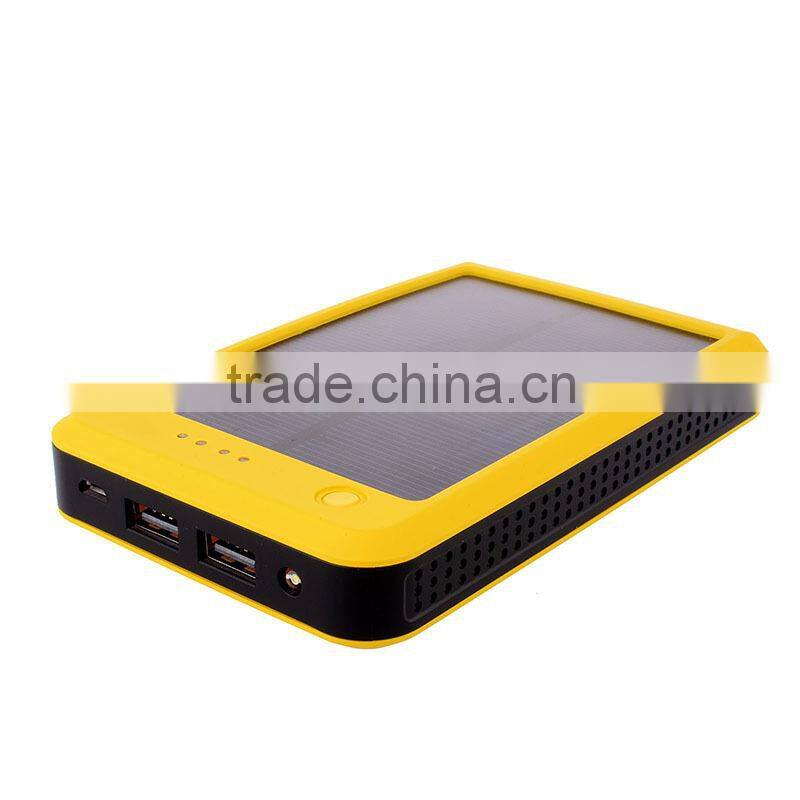 Cheap 10000mah portable mobile power bank with high efficient solar panel