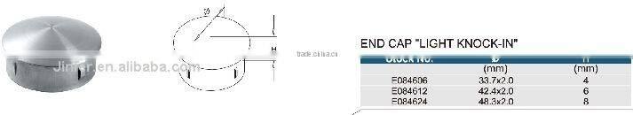 stainless steel end cap/Stainless steel Flat End Cap/inox baluster