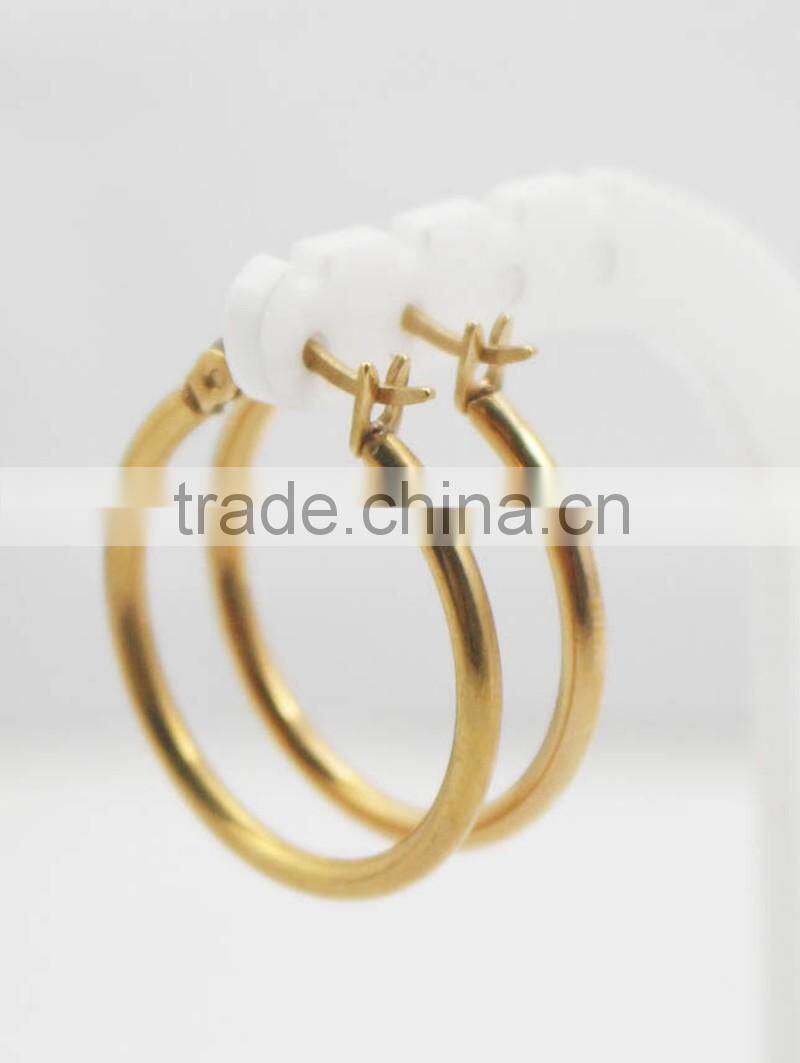 3pcs per set jewelry earrings 316L Stainless steel golden hoop earrings