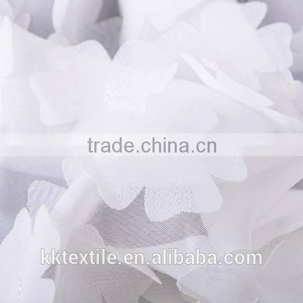 2015 latest design flower patterns chiffon embroidery french lace