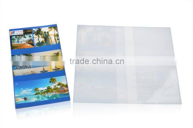 CMYK Printing PVC Ticket Holder with Two Clear Pocket