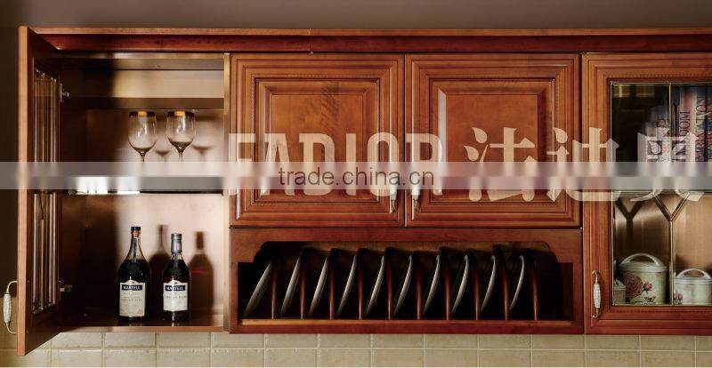 Solid wood & stainless steel kitchen cabinet-G005