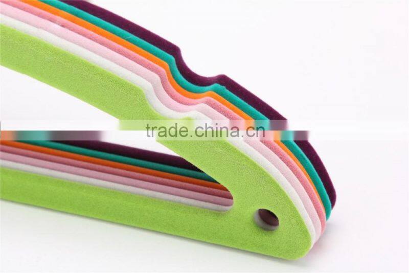 velvet flocked clothes hanger